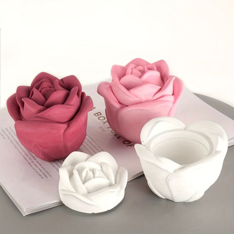 Blooming Rose Cement Holder/ Jar