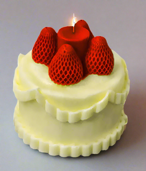 Strawberry Cake Candle