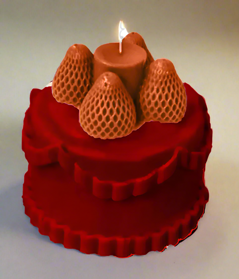 Strawberry Cake Candle