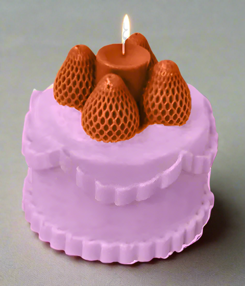 Strawberry Cake Candle