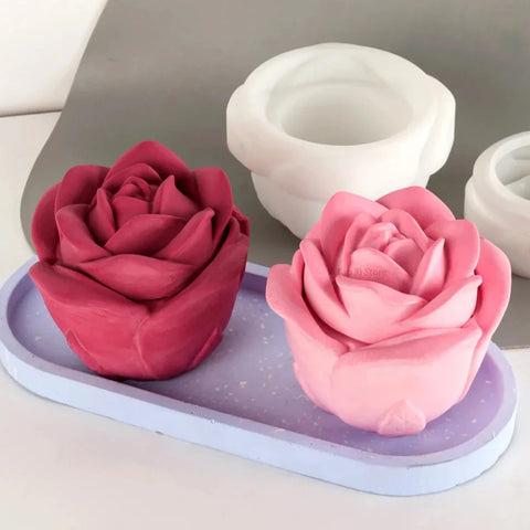 Blooming Rose Cement Holder/ Jar