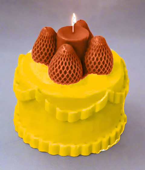 Strawberry Cake Candle