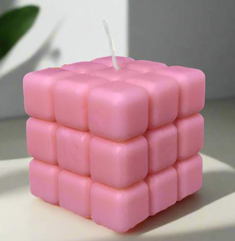 Vibrant Cube Candle