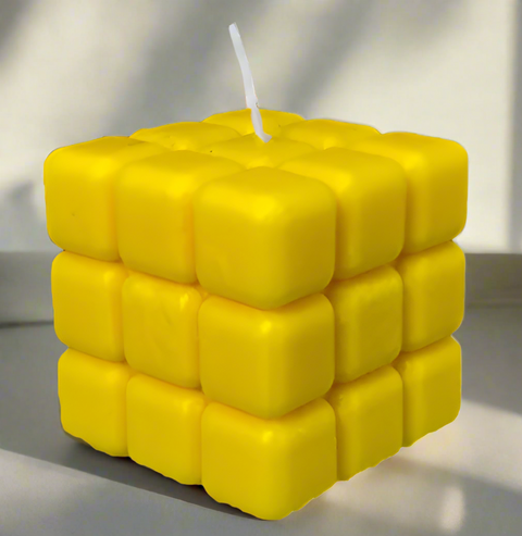 Vibrant Cube Candle