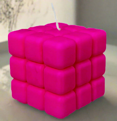 Vibrant Cube Candle