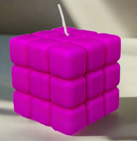 Vibrant Cube Candle